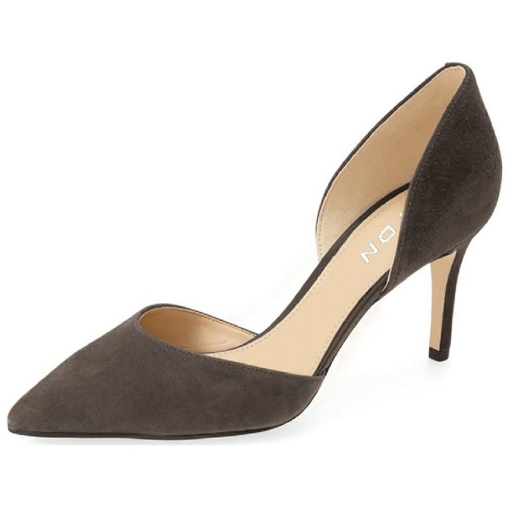 XYD Sexy Mid Heel D'Orsay Shoes Pointed Toe Slip o